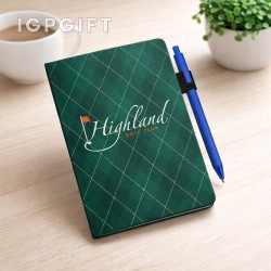 Set hadiah buku catatan sentuhan lembut dan pen bola.