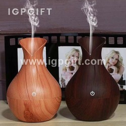 Pelembap dan penyebar minyak wangi berbentuk pasu kayu