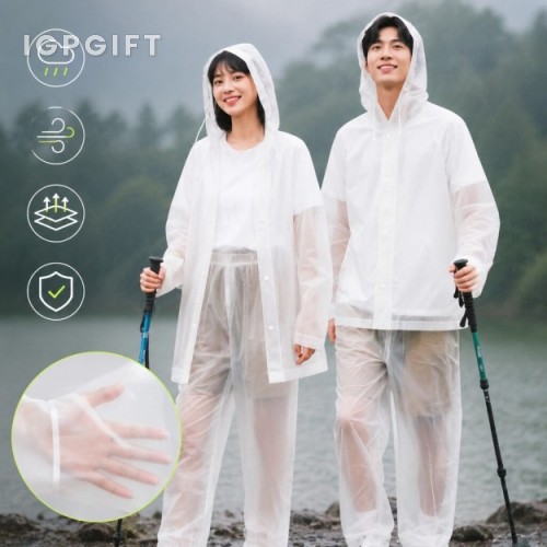 Set Jubah Dewasa Pisah Tahan Hujan Tebal