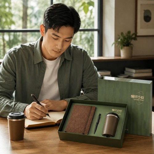 Set Hadiah Perniagaan Serbuk Kopi Mesra Alam