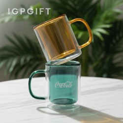 300ml Warna Gelas Kaca Dwi Lapisan
