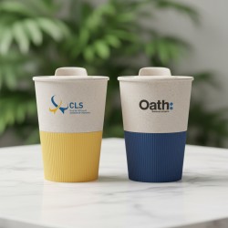 Eco-friendly sihat 350ml cawan jerami gandum
