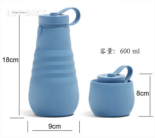 Botol air poket lipat boleh laras