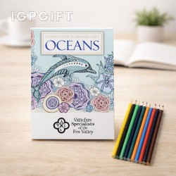 Buku mewarna dewasa untuk melegakan stres dengan pensil warna - Tema lautan