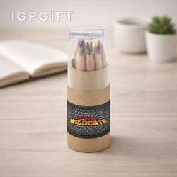 Set set warna pensil dengan pemotong pensil