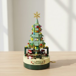 Bentuk Blok Kotak Muzik Pokok Krismas