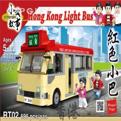 Kisah Kota Kecil Puzzles Blok: RT02 Bas Merah Hong Kong (696 keping)