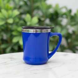 Mug pemanasan automatik slag tidak karat yang berwarna-warni