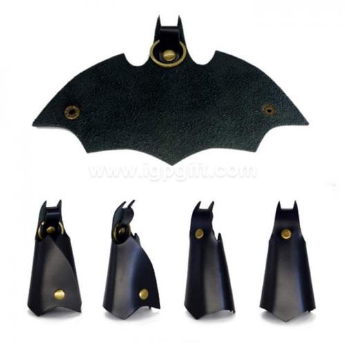 Bat keychain leather sheath