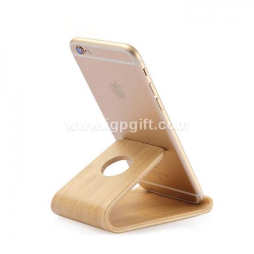 Bent wood phone holder