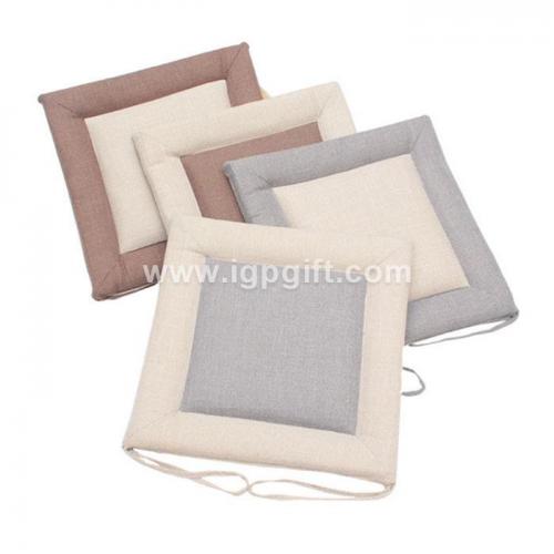Lace up non-slip cotton linen cushion