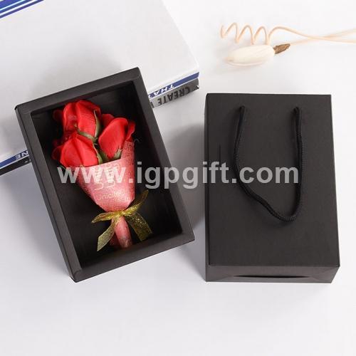 Soap Flower with Boutique Black Gift Box