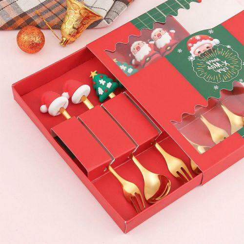 Christmas Decorated Handle Cutlery Gift Set