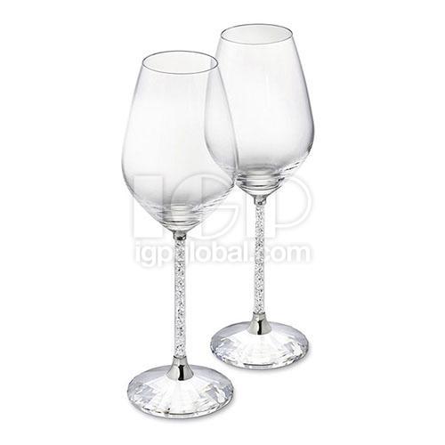 Crystal Wine Glass with Diamond Cup stick