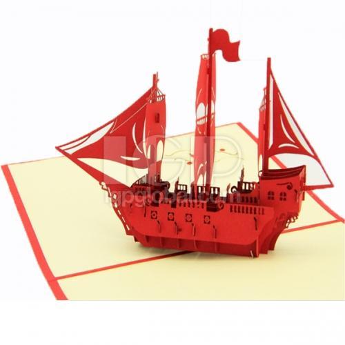 3D Sailboat Greeting Card