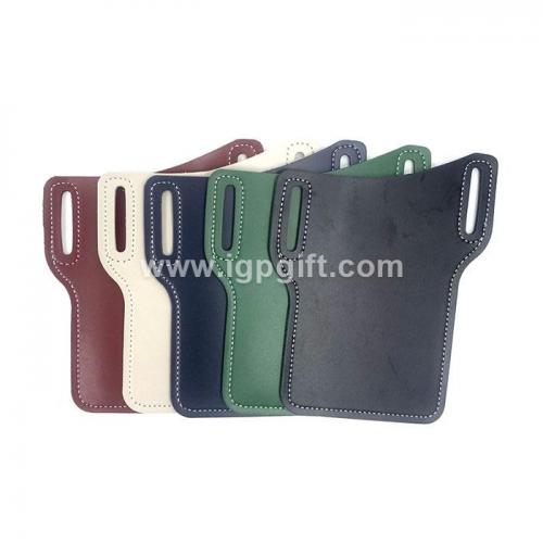 Leather waist bag for mobile phone