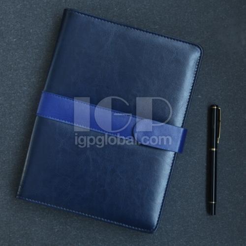 PU Button Loose-leaf Business Notebook