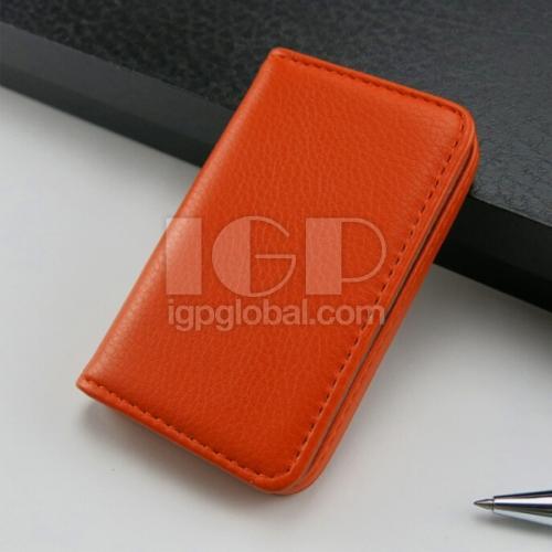 Magnetic Leather Card Case