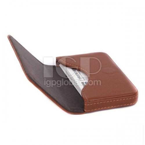 Magnetic Leather Card Case