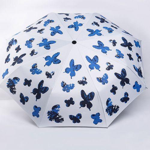 Portable Striated Folded Advertising Umbrella
