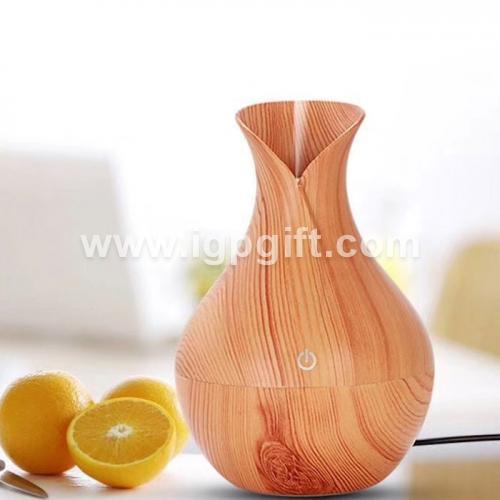 Wooden vase style humidifier aroma diffuser
