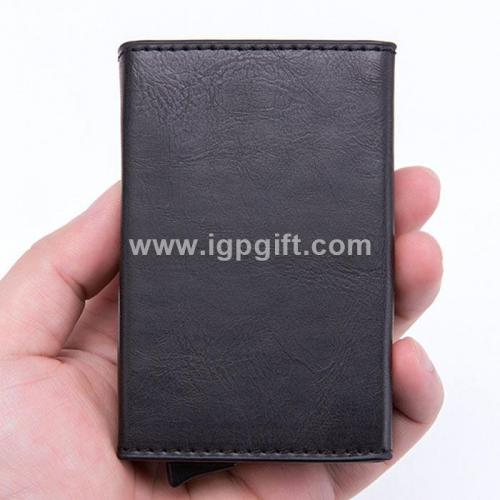 PU Theftproof zipper card holder