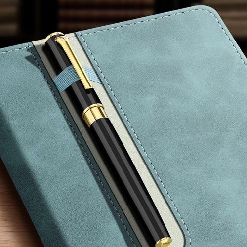 Business Leather Cover Thickened Notebook with Penholder