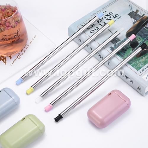 Foldable stainless steel straw