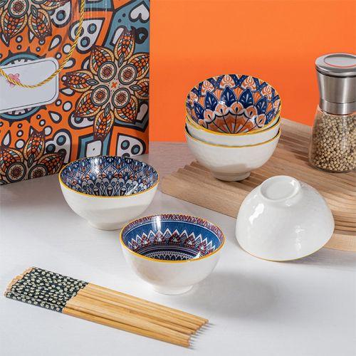 Bohemian Printed Ceramic Cutlery Set