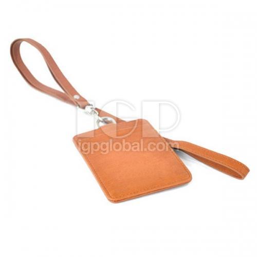 Leather Card Holder with Lanyard