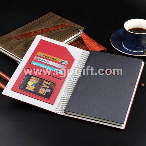 Wooden notebook business gift set