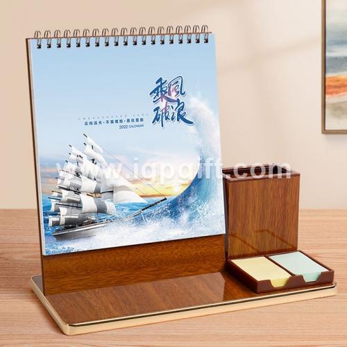 Simple Style Calendar with Pen Holder and Memo Pads