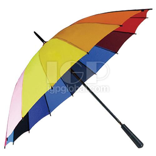 16-bone Rainbow Straight Rod Umbrella