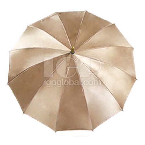 12-bone Single Color Straight Rod Umbrella