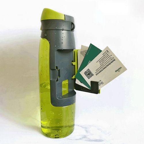 750ml portable sports bottle with storage compartment