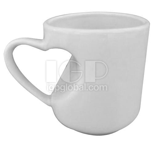 Heart-shaped Handle Ceramic Mug