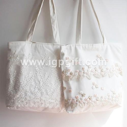 Embroidery Lace Shopping Bag