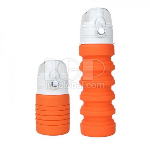 Foldable silicone sport water bottle
